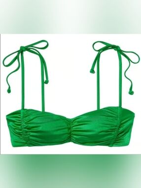 ❤️M L XL XXL VS Swim Ruched Bralette Bikini Top Tropical Island Getaway